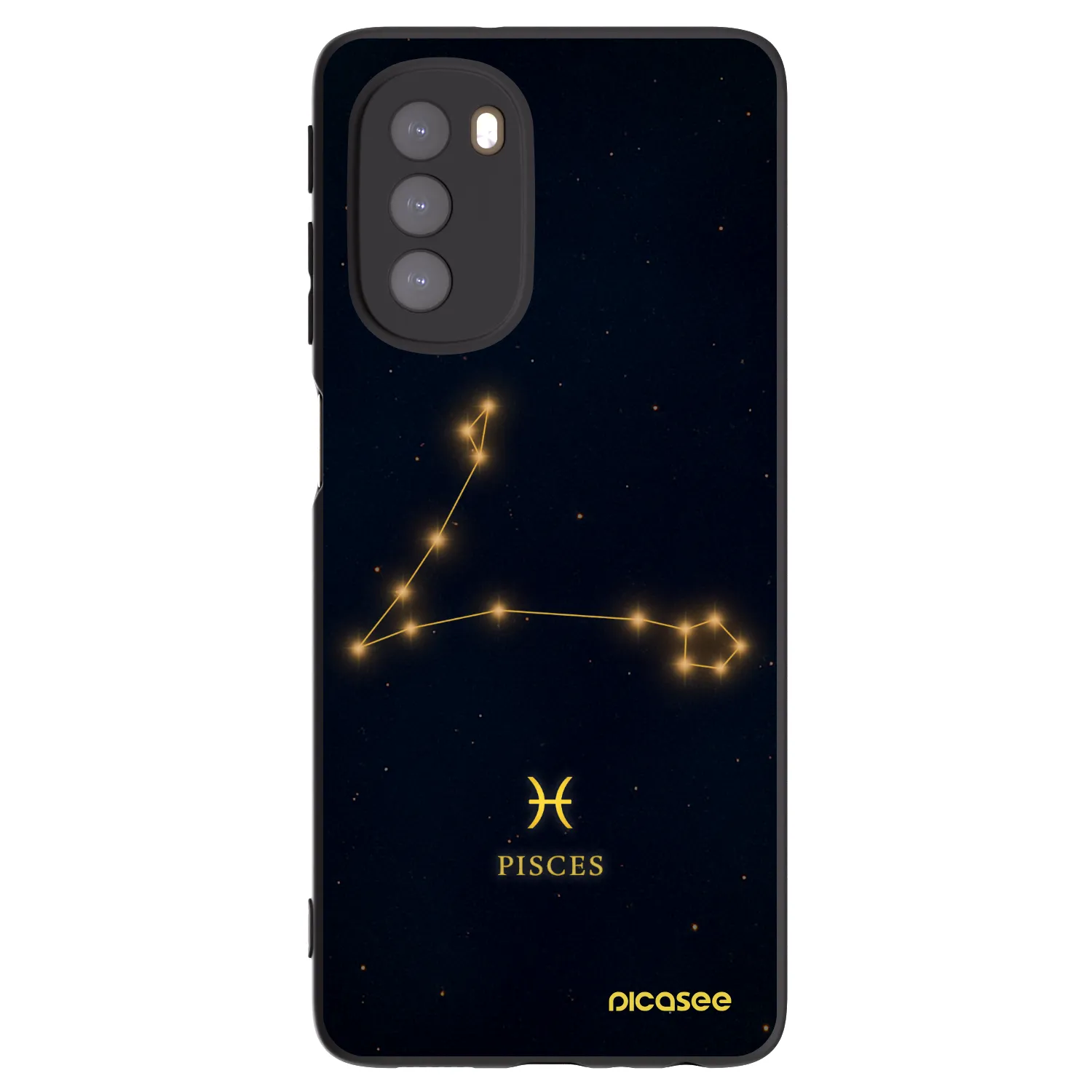 Picasee husă neagră din silicon pentru Motorola Moto G51 - PISCES