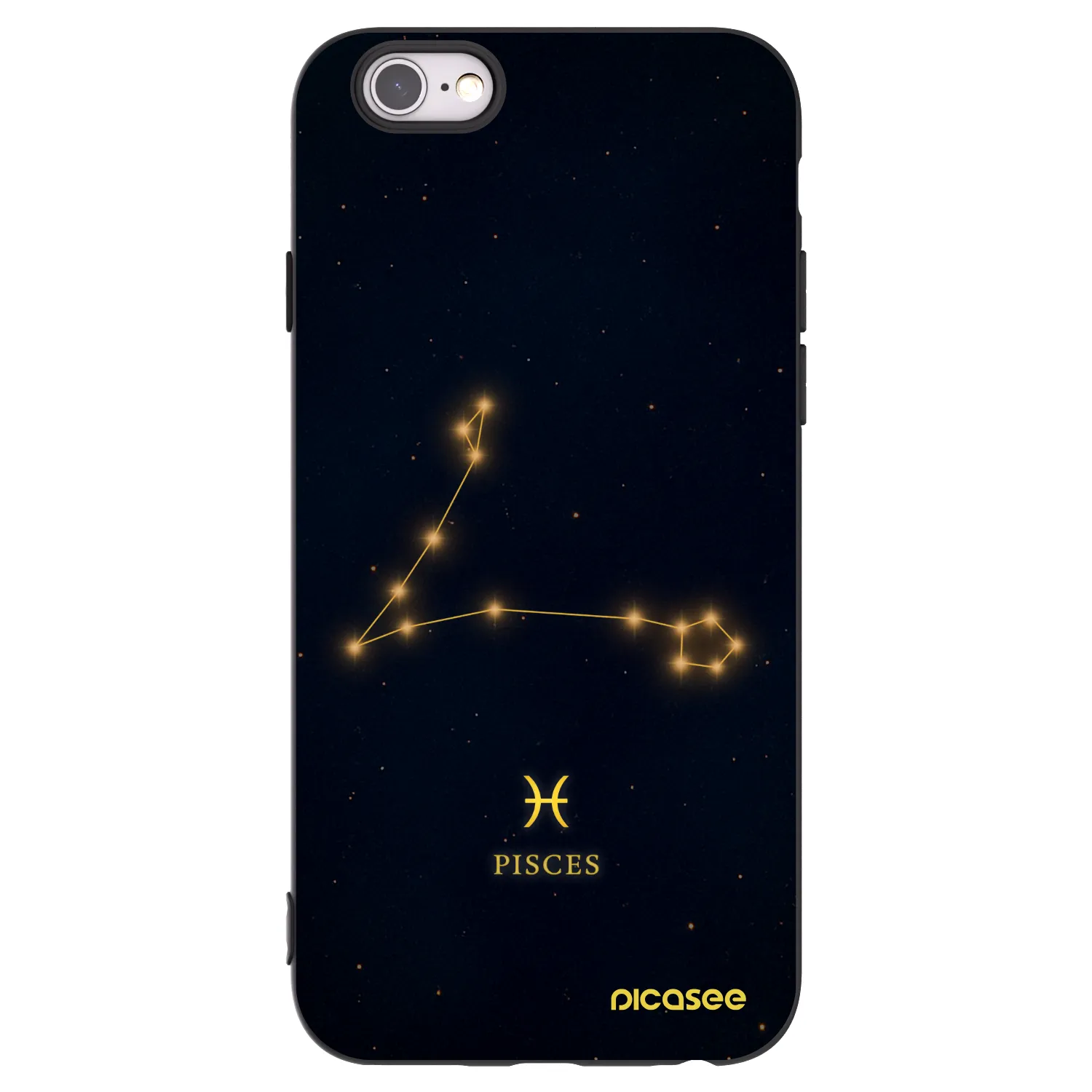 Picasee husă neagră din silicon pentru Apple iPhone 6/6S - PISCES