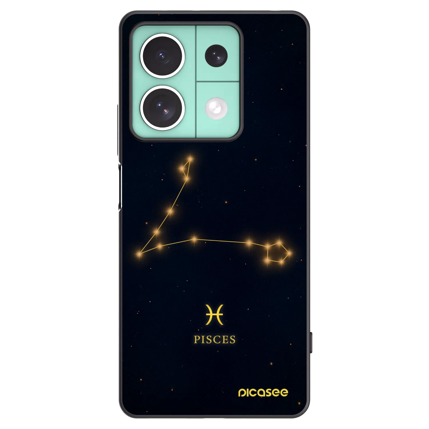 Picasee husă neagră din silicon pentru Xiaomi Redmi Note 13 5G - PISCES
