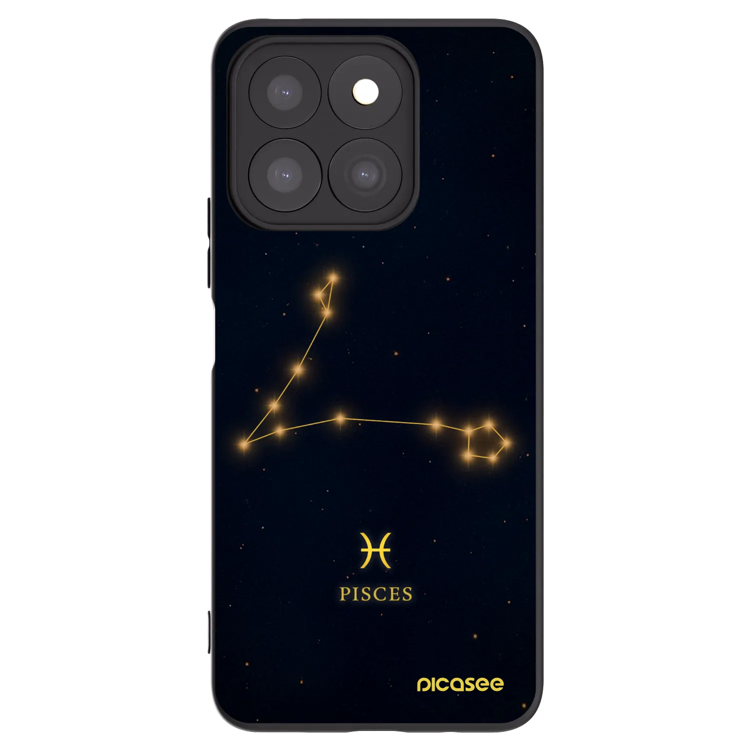 Picasee husă neagră din silicon pentru Honor X8b - PISCES