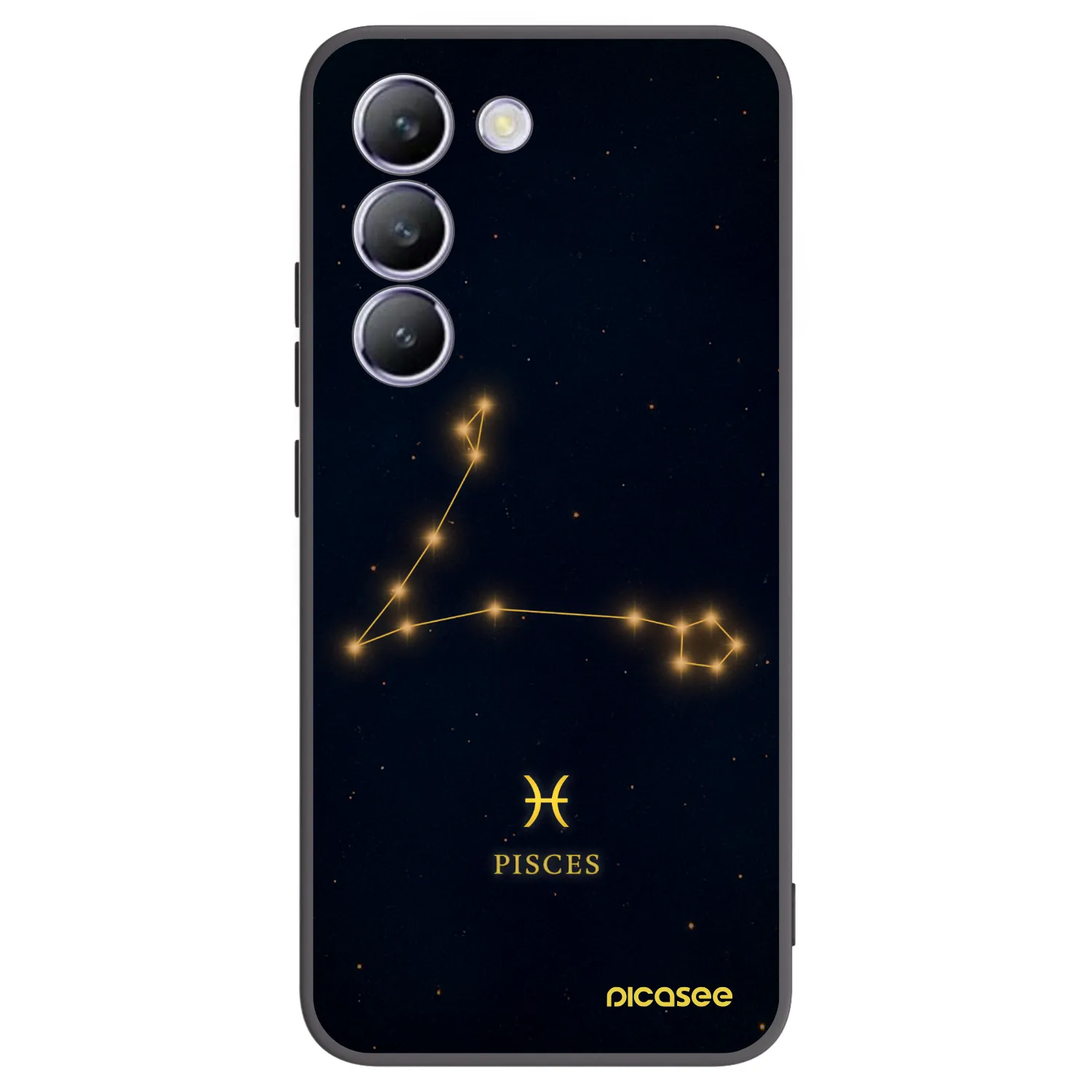 Picasee husă neagră din silicon pentru Vivo V40 SE 5G - PISCES