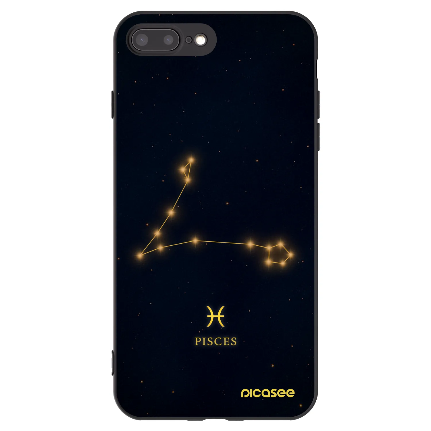 Picasee husă neagră din silicon pentru Apple iPhone 8 Plus - PISCES