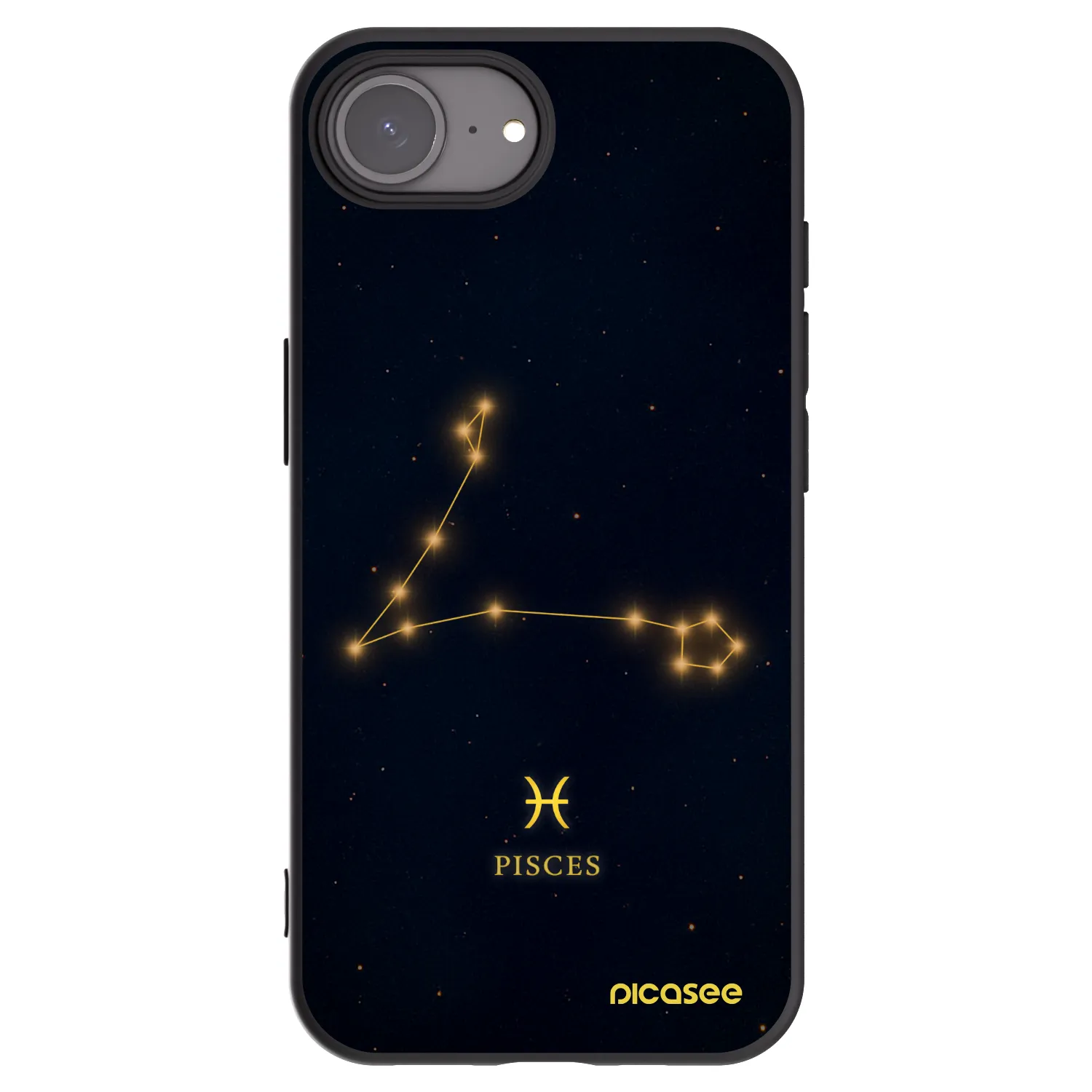 Picasee husă neagră din silicon pentru Apple iPhone 16e - PISCES