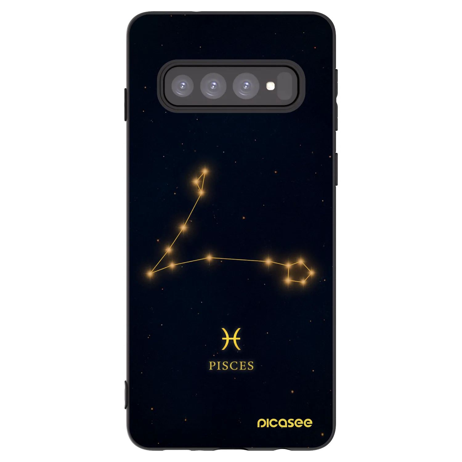 Picasee husă neagră din silicon pentru Samsung Galaxy S10 G973 - PISCES