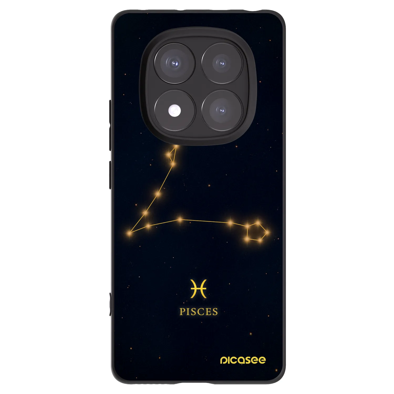 Picasee husă neagră din silicon pentru Xiaomi Redmi Note 14 Pro 5G - PISCES