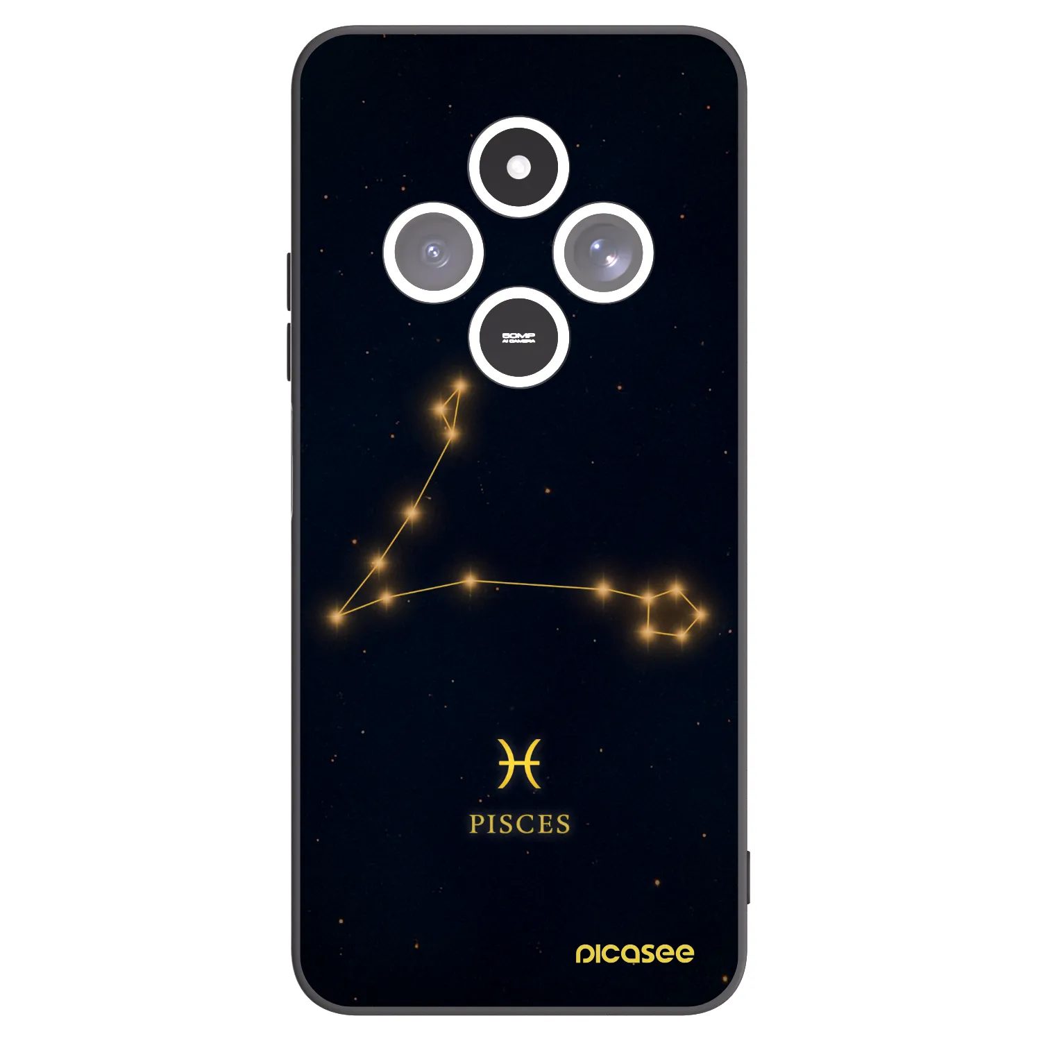 Picasee husă neagră din silicon pentru Xiaomi Redmi 14C - PISCES