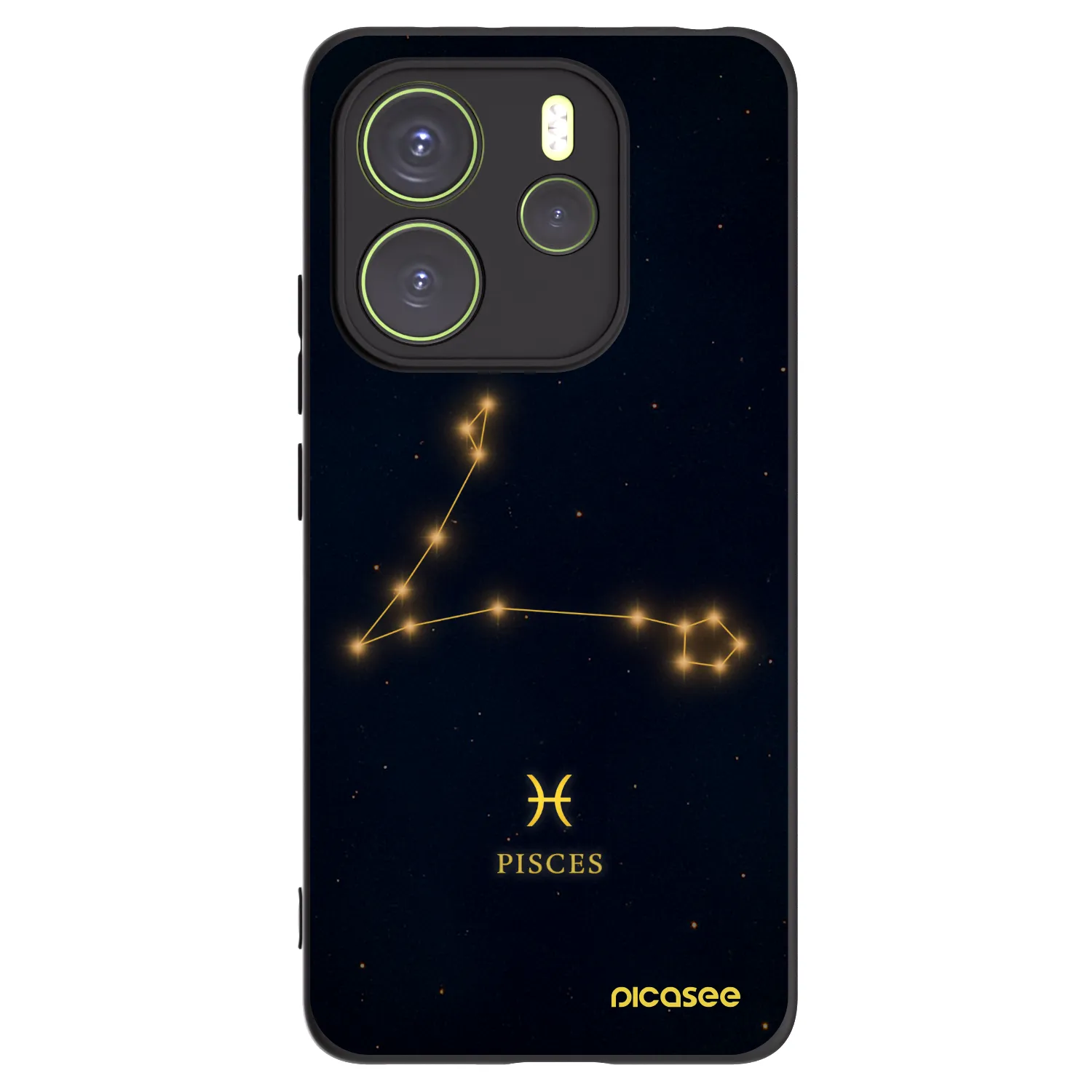 Picasee husă neagră din silicon pentru Xiaomi Redmi Note 14 4G - PISCES