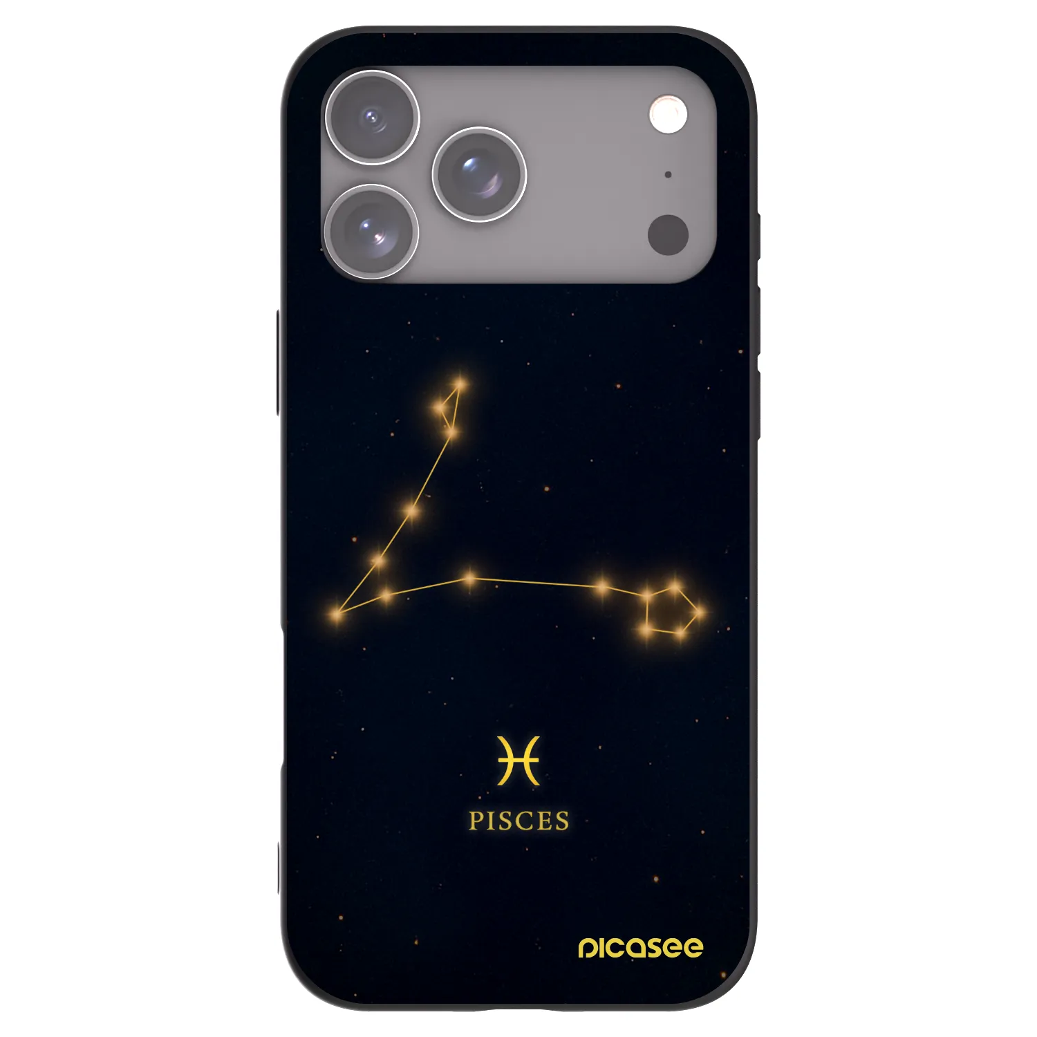 Picasee husă neagră din silicon pentru Apple iPhone 17 Pro Max - PISCES