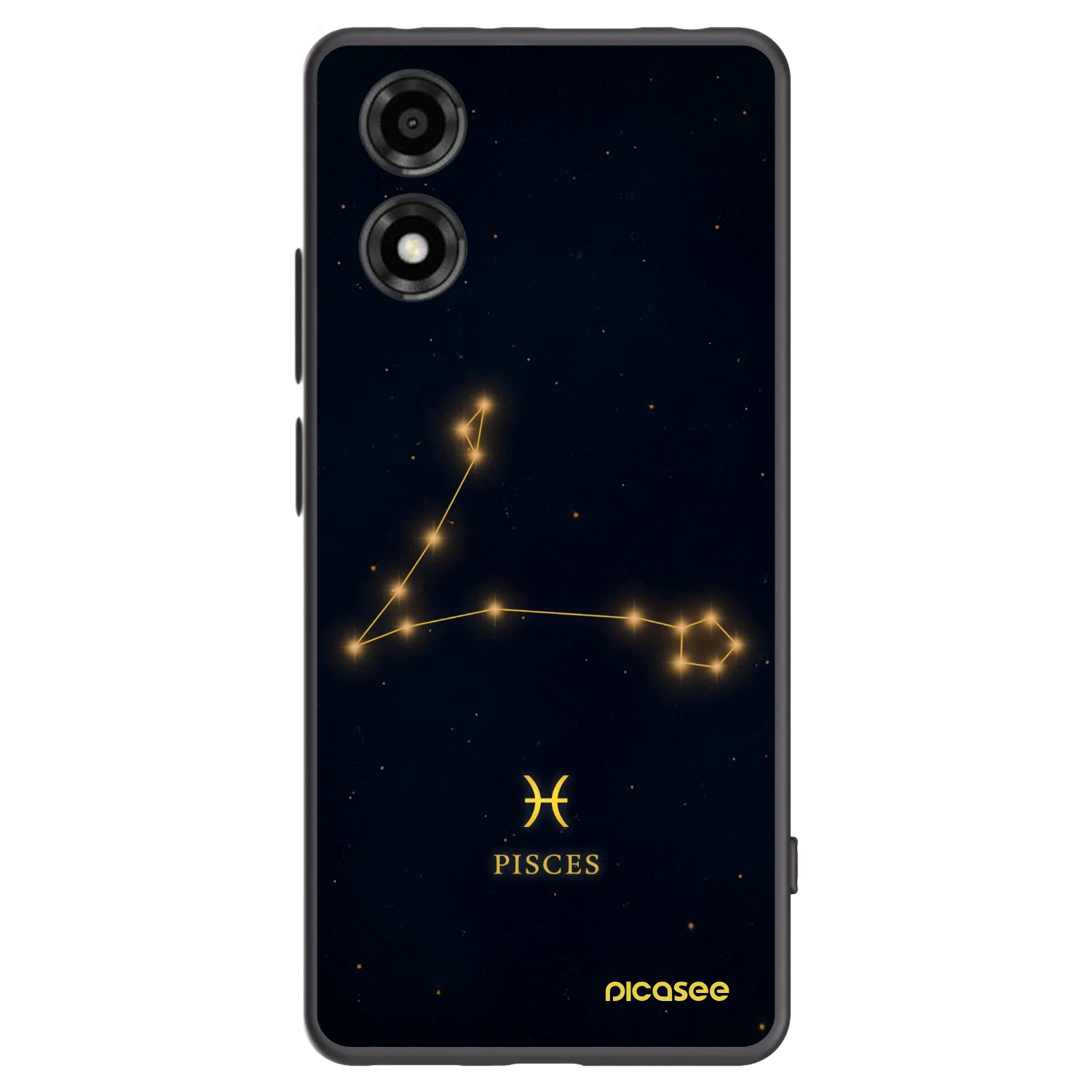 Picasee husă neagră din silicon pentru Motorola Moto E14 - PISCES
