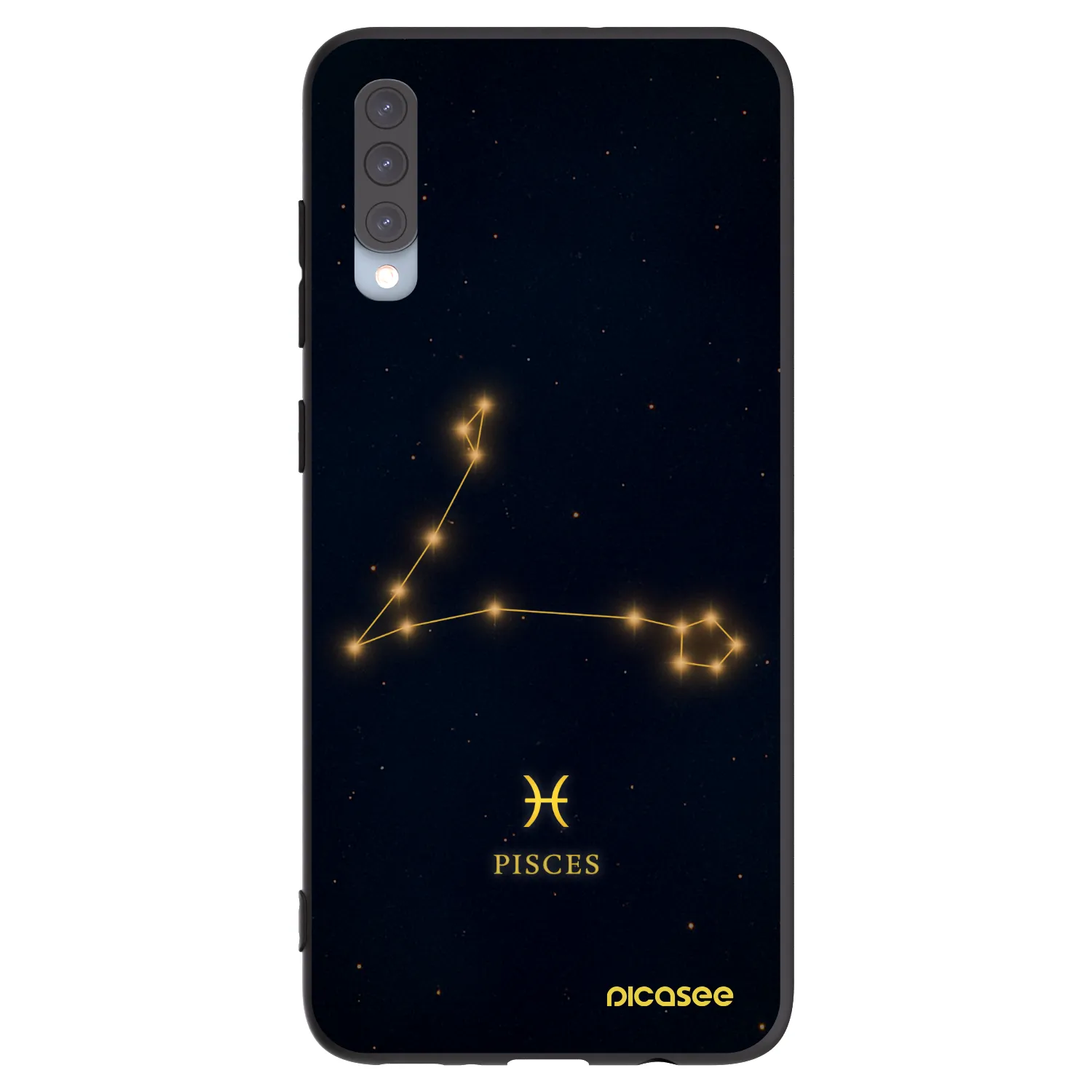 Picasee husă neagră din silicon pentru Samsung Galaxy A70 A705F - PISCES