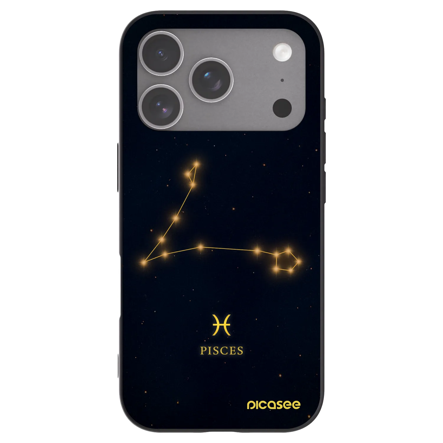 Picasee husă neagră din silicon pentru Apple iPhone 18 Pro - PISCES