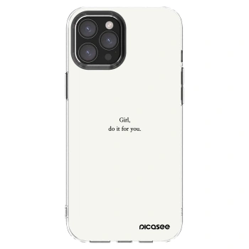 Picasee husă transparentă din silicon pentru Apple iPhone 12 Pro Max - Girl, do it for you