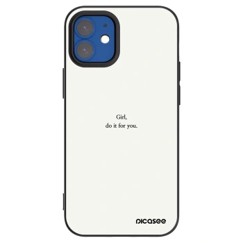 Picasee husă neagră din silicon pentru Apple iPhone 12 mini - Girl, do it for you
