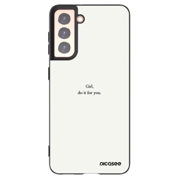 Picasee husă neagră din silicon pentru Samsung Galaxy S21 5G G991B - Girl, do it for you