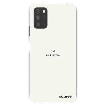 Picasee husă transparentă din silicon pentru Xiaomi Poco M3 - Girl, do it for you