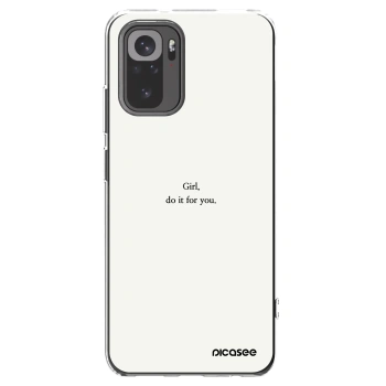 Picasee husă transparentă din silicon pentru Xiaomi Redmi Note 10 - Girl, do it for you