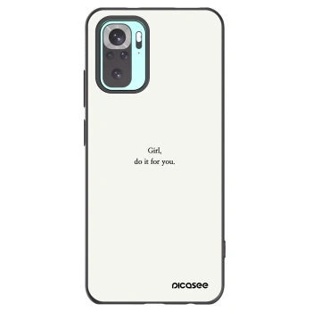 Picasee husă neagră din silicon pentru Xiaomi Redmi Note 10 Pro - Girl, do it for you