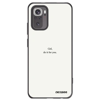 Picasee husă neagră din silicon pentru Xiaomi Redmi Note 10S - Girl, do it for you