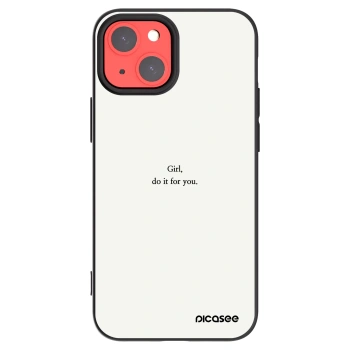 Picasee husă neagră din silicon pentru Apple iPhone 13 mini - Girl, do it for you