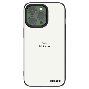 Picasee husă neagră din silicon pentru Apple iPhone 13 Pro - Girl, do it for you
