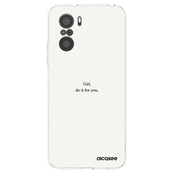 Picasee husă transparentă din silicon pentru Xiaomi Poco F3 - Girl, do it for you
