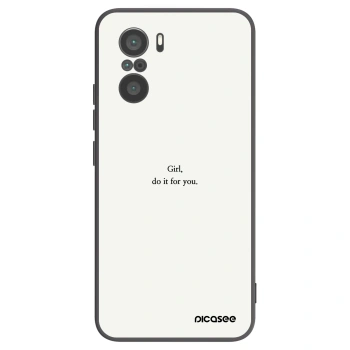 Picasee husă neagră din silicon pentru Xiaomi Poco F3 - Girl, do it for you