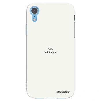 Picasee husă transparentă din silicon pentru Apple iPhone XR - Girl, do it for you