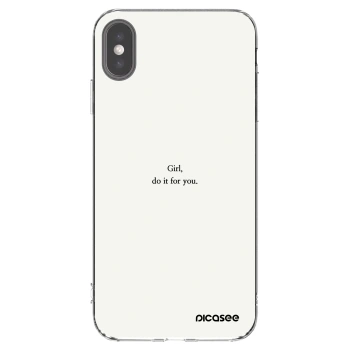 Picasee husă transparentă din silicon pentru Apple iPhone XS Max - Girl, do it for you