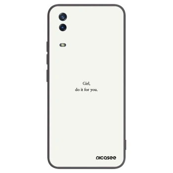 Picasee husă neagră din silicon pentru Vivo Y11s - Girl, do it for you
