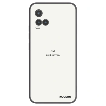 Picasee husă neagră din silicon pentru Vivo Y33s - Girl, do it for you