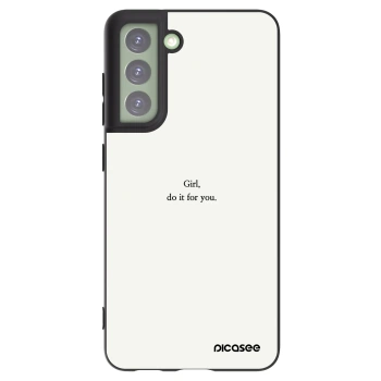 Picasee husă neagră din silicon pentru Samsung Galaxy S21 FE 5G - Girl, do it for you