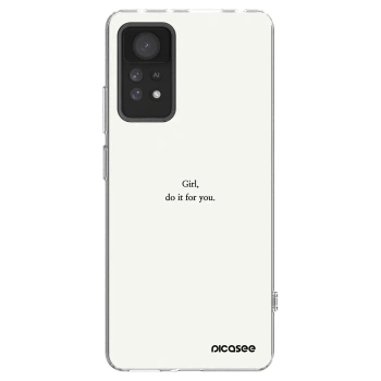 Picasee husă transparentă din silicon pentru Xiaomi Redmi Note 11 Pro - Girl, do it for you