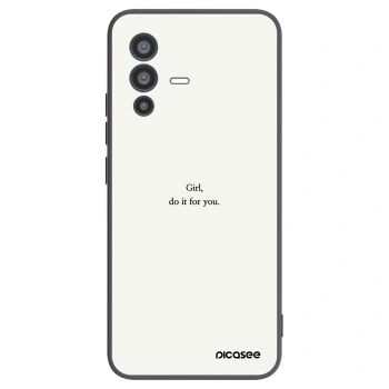 Picasee husă neagră din silicon pentru Vivo V23 5G - Girl, do it for you