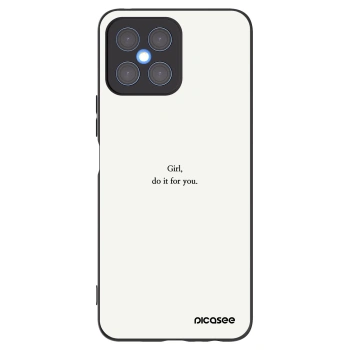 Picasee husă neagră din silicon pentru Honor X8 4G - Girl, do it for you