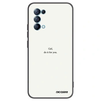 Picasee husă neagră din silicon pentru OPPO Reno 5 5G - Girl, do it for you