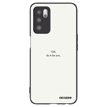 Picasee husă neagră din silicon pentru OPPO A16s - Girl, do it for you