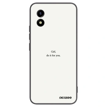 Picasee husă neagră din silicon pentru Vivo Y01 - Girl, do it for you