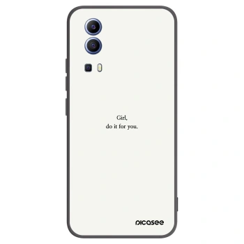 Picasee husă neagră din silicon pentru Vivo Y52 5G - Girl, do it for you