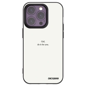Picasee husă neagră din silicon pentru Apple iPhone 14 Pro - Girl, do it for you