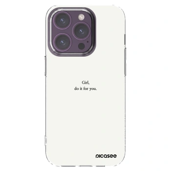 Picasee husă transparentă din silicon pentru Apple iPhone 14 Pro - Girl, do it for you