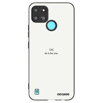 Picasee husă neagră din silicon pentru Realme C21Y - Girl, do it for you