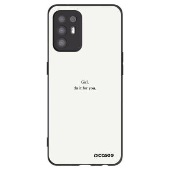 Picasee husă neagră din silicon pentru OPPO A94 5G - Girl, do it for you