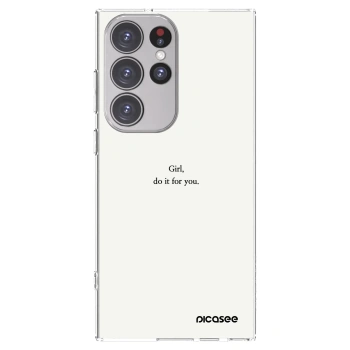 Picasee husă transparentă din silicon pentru Samsung Galaxy S23 Ultra 5G - Girl, do it for you