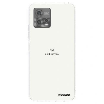 Picasee husă transparentă din silicon pentru Motorola Moto G72 - Girl, do it for you
