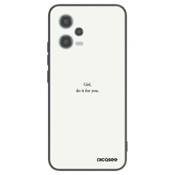 Picasee husă neagră din silicon pentru Xiaomi Redmi Note 12 5G - Girl, do it for you