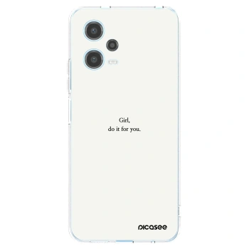 Picasee husă transparentă din silicon pentru Xiaomi Redmi Note 12 5G - Girl, do it for you