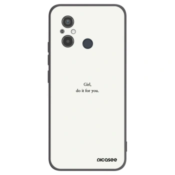 Picasee husă neagră din silicon pentru Xiaomi Redmi 12C - Girl, do it for you