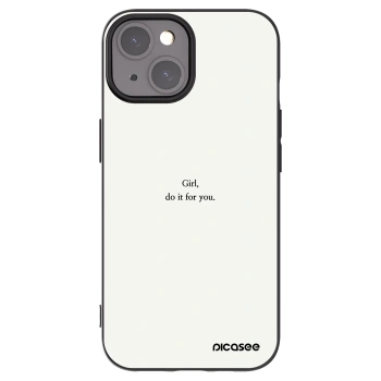 Picasee husă neagră din silicon pentru Apple iPhone 15 - Girl, do it for you
