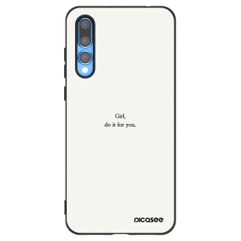 Picasee husă neagră din silicon pentru Huawei P20 Pro - Girl, do it for you