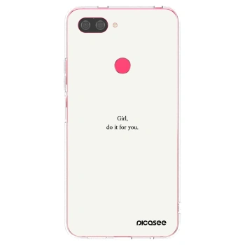 Picasee husă transparentă din silicon pentru Xiaomi Mi 8 Lite - Girl, do it for you